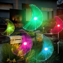 Fufafayo under $5 Solar Lights, Jellyfish Lights LED Outdoor, Solar Powered Garden Decorative Lights, Balcony Mood Lights with Fiber Optics, Outdoor Decor for Garden Patio