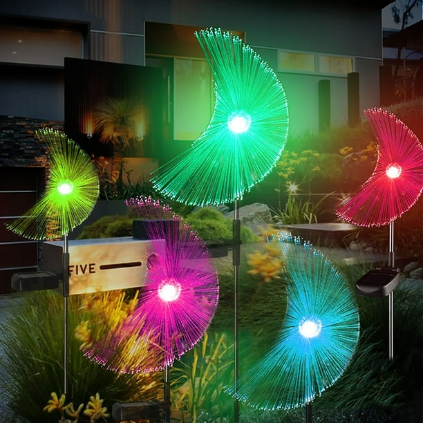 Luces solares de medusas, luces LED para jardín al aire libre, luces decorativas, luces de ambiente para balcón, lámpara solar de pared