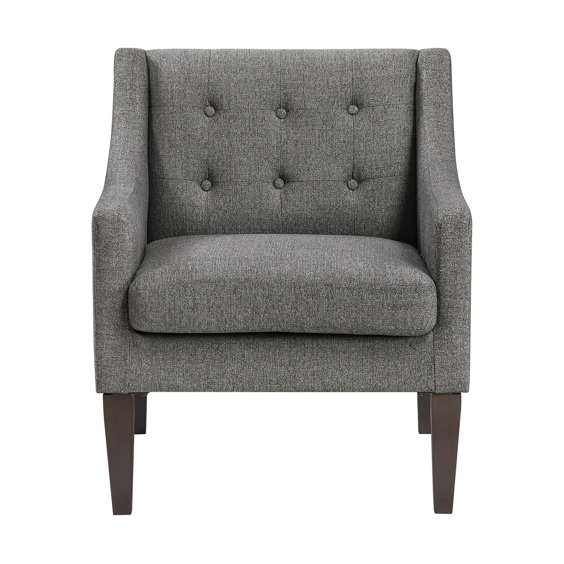 OakvillePark Solmera Textured Fabric Accent Chair, Dark Gray