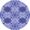 thumbnail image 1 of Ahgly Company Machine Washable Indoor Round Transitional Jeans Blue Area Rugs, 5' Round, 1 of 7