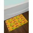 thumbnail image 2 of Snail Bath Mat, Autumn Season Theme Along Terrestrial Mollusks and Leaves Fall Nature, Plush Bathroom Decor Mat with Non Slip Backing, 29.5" X 17.5", Marigold Rust and Green, by Ambesonne, 2 of 2