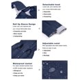 thumbnail image 5 of Twinklady Chaqueta De Lluvia Para Mujer, Cortavientos, Impermeables De Escalada A Rayas, Impermeables, Ligeros, Gabardinas Con Capucha Para Exteriores, Azul Marino Xl, 5 of 5