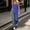 Blue, variant on Womens Asymmetric High Low Tank Tops Slim Fit Scoop Neck Sleeveless Split Side Longline Tees Casual Streetwear Outfits