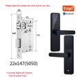 thumbnail image 2 of Door Lock, K7 Pro Biometric Fingerprint Door Lock Black Smart Lock Tuya App Remote Unlocking Password Keyless Lock Electronic Door Lock ,Easy to Install, 2 of 7