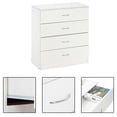 thumbnail image 5 of iTopRoad Set of 2 4 Drawers Night Stand Bedside Storage Organizer Organizer Storage Table White, 5 of 11