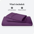 thumbnail image 7 of Bare Home Ultra-Soft Fitted Sheet + Pillowcase Set - Premium 1800 Collection - Deep Pocket - Queen, Plum, 7 of 7