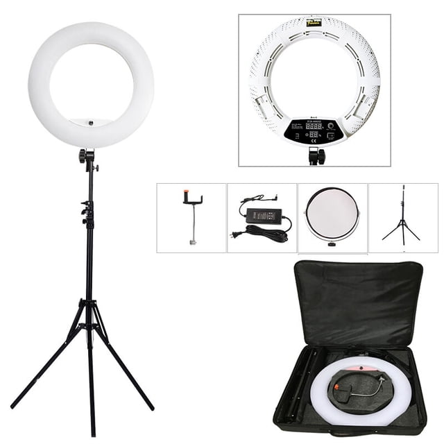 Yidoblo Bague Lumineuse DEL à Intensité Réglable 18 Pouces96W FD-480II pour Cellulaire, Selfie, Diffusion Web