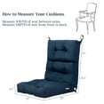 thumbnail image 3 of Costway 22''x44'' Back Chair Cushion Tufted Pillow Patio Seating Pad Blue, 3 of 12