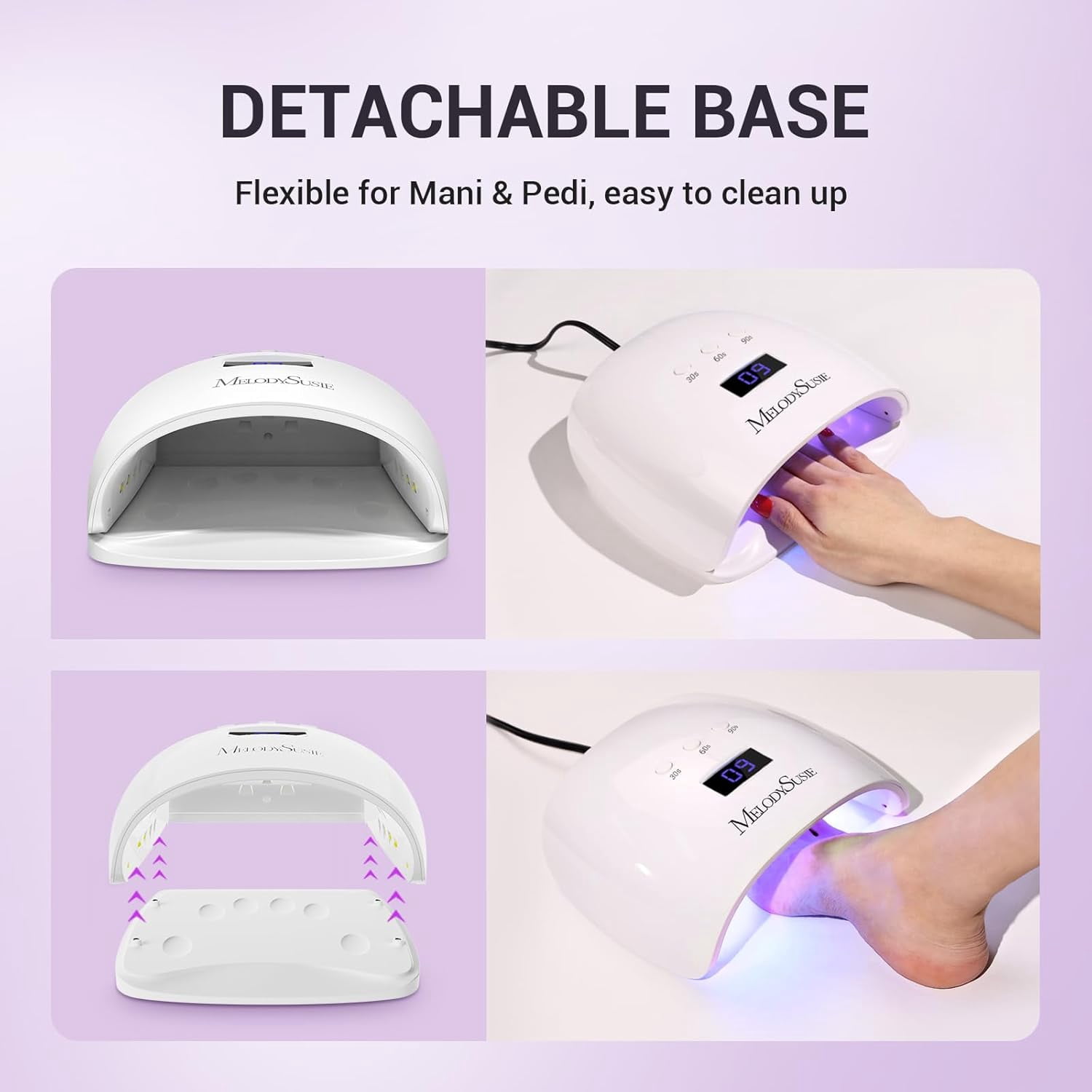Melodysusie UV Nail Lamp, Plus30I UV Light for Gel Nails True 54W Professional Led Nail Dryer with 3 Timer, Smart Sensor, LCD Display