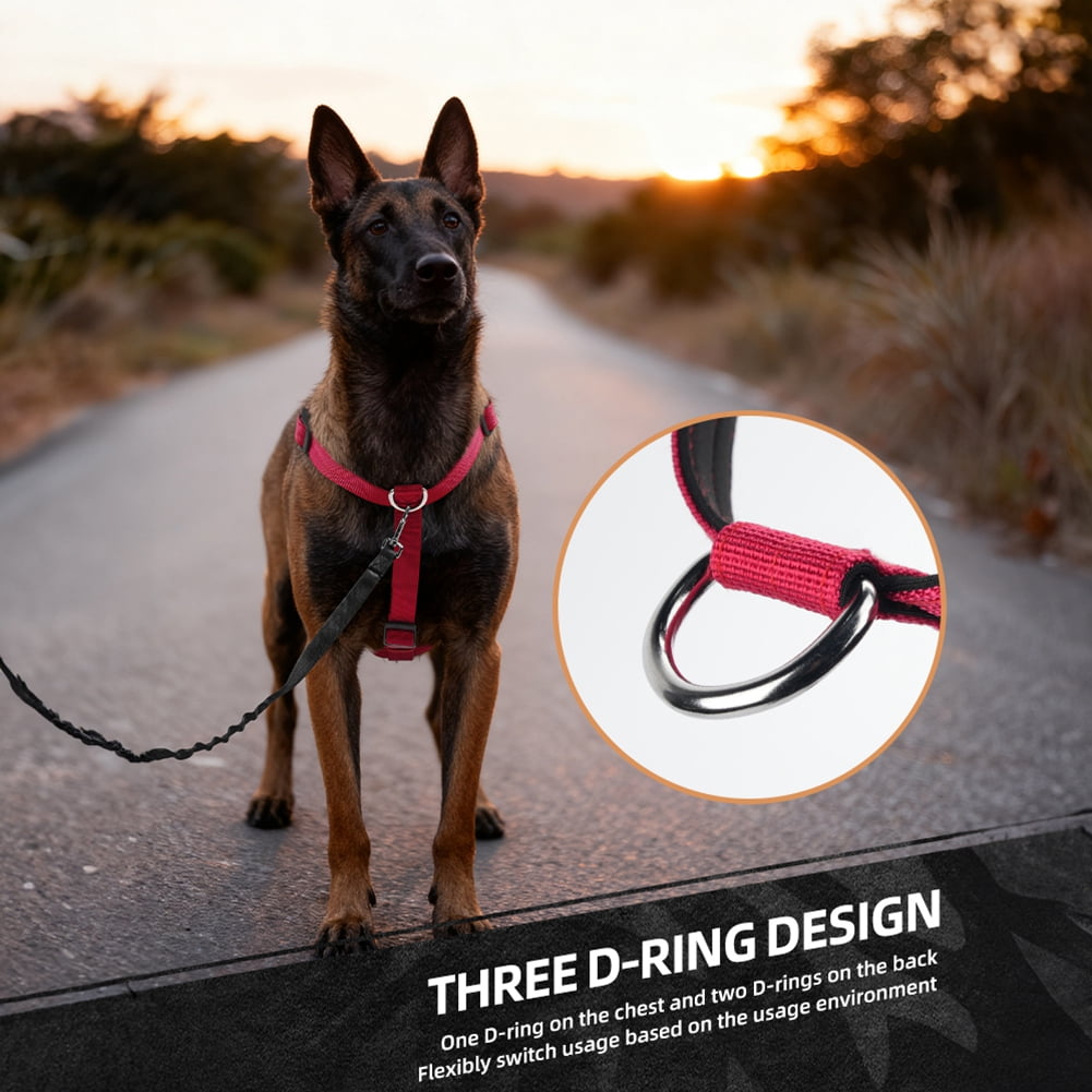 Escape Proof Dog Harness, No Pull Harness with Lift Handle, Adjustable Pet Vest with Front and Back Leash Clips for Medium Large Dogs Walking Hiking Training