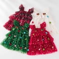 thumbnail image 4 of dmqupv Toddler Girl Christmas Dress Layered Tulle Tutu Dress for Toddler Girls,Baby Girl Rainbow Tutu Princess Skirt Brick Red,Size for 9-10 Years, 4 of 8