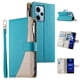 thumbnail image 1 of Funda cartera GANGXUN para Xiaomi Poco X5 Pro , cuero PU con tarjetero, cremallera, correa de mano, soporte y protección 1182°, 1 of 6