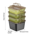 thumbnail image 3 of zhangmingg Stackable Outdoor Picnic Set with Integrated Handle and Removable Tray for Functional Food Storage at Home Beach or Park, 3 of 7