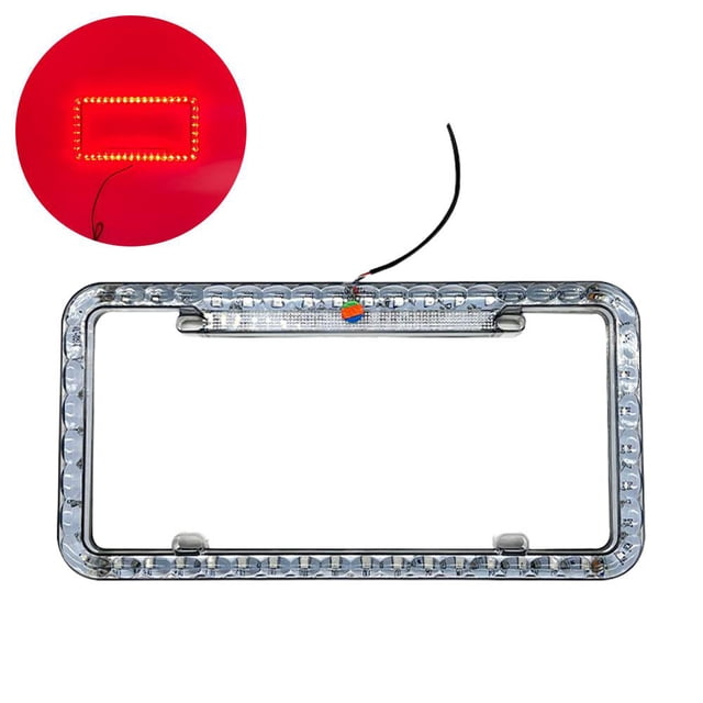 12V Car Neon License Frame LED Light Front Rear License Frame Holder