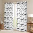 thumbnail image 2 of Manfei Ribbon Bow Curtains and Drapes (42x63),Girl Bow Knot Blackout Curtains for Bedroom,White Black Curtains Pack of 2 (42x63) For Princess,Ultra Soft Bedroom Decorative, 2 of 6