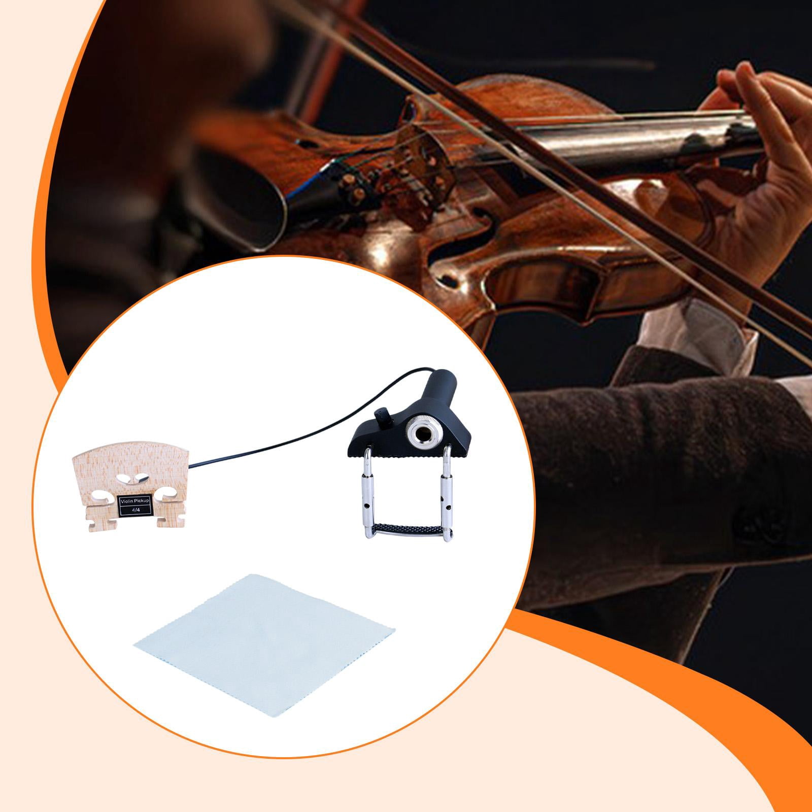 LeeQinersw Pickup for Violin Acoustic Sound Contact Microphone Pickup for Banjo Ukulele