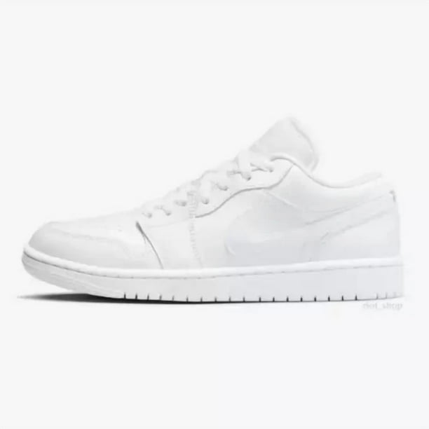 Ni - ke Ni - ke Women's Air Jordan 1 Low Sneakers Shoes Triple White DV0990-111