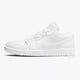 thumbnail image 1 of Ni - ke Ni - ke Women's Air Jordan 1 Low Sneakers Shoes Triple White DV0990-111, 1 of 5