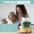 thumbnail image 5 of Replacement Lids for Pyrex Containers Round Glass Food Plastic (2) 2-Cup (2) 4-Cup (2) 7-Cup (Turqoise), 5 of 6