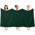 thumbnail image 7 of RIVERSIDE 2 Pack Oversized Bath Sheets 35x70 Soft Quick-Dry 600 GSM Ribbed Cotton Towels - Hunter Green, 7 of 7