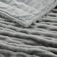 thumbnail image 4 of Home Soft Things Stretchy Solid Color Faux Fur Throw Blanket with Micromink Back, Luxury Soft Cozy Plush Fluffy Fuzzy Reversible Thick Warm Throw Blanket, 50x60 inches, Grey, 4 of 10