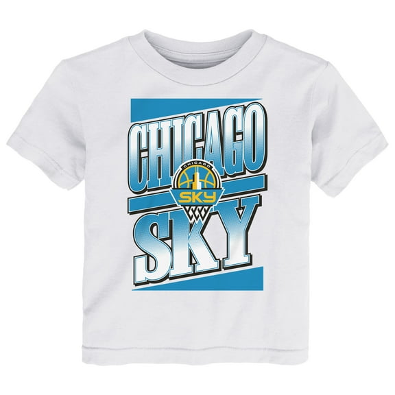 Toddler White Chicago Sky Team Stack T-Shirt