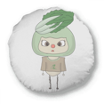 thumbnail image 1 of Vegetable Cabbage Leave Healthy UU Round Throw Pillow Home Decoration Cushion, 1 of 3