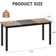 thumbnail image 3 of Qinaqin Dining Mesa Para 4 6 People 63 Pulgadas Largo Wooden Rectangular Cocina Con Robusto Metal Legs Resistente Room Large Families (23.6 Dx63 W Negro + Brown), 3 of 7
