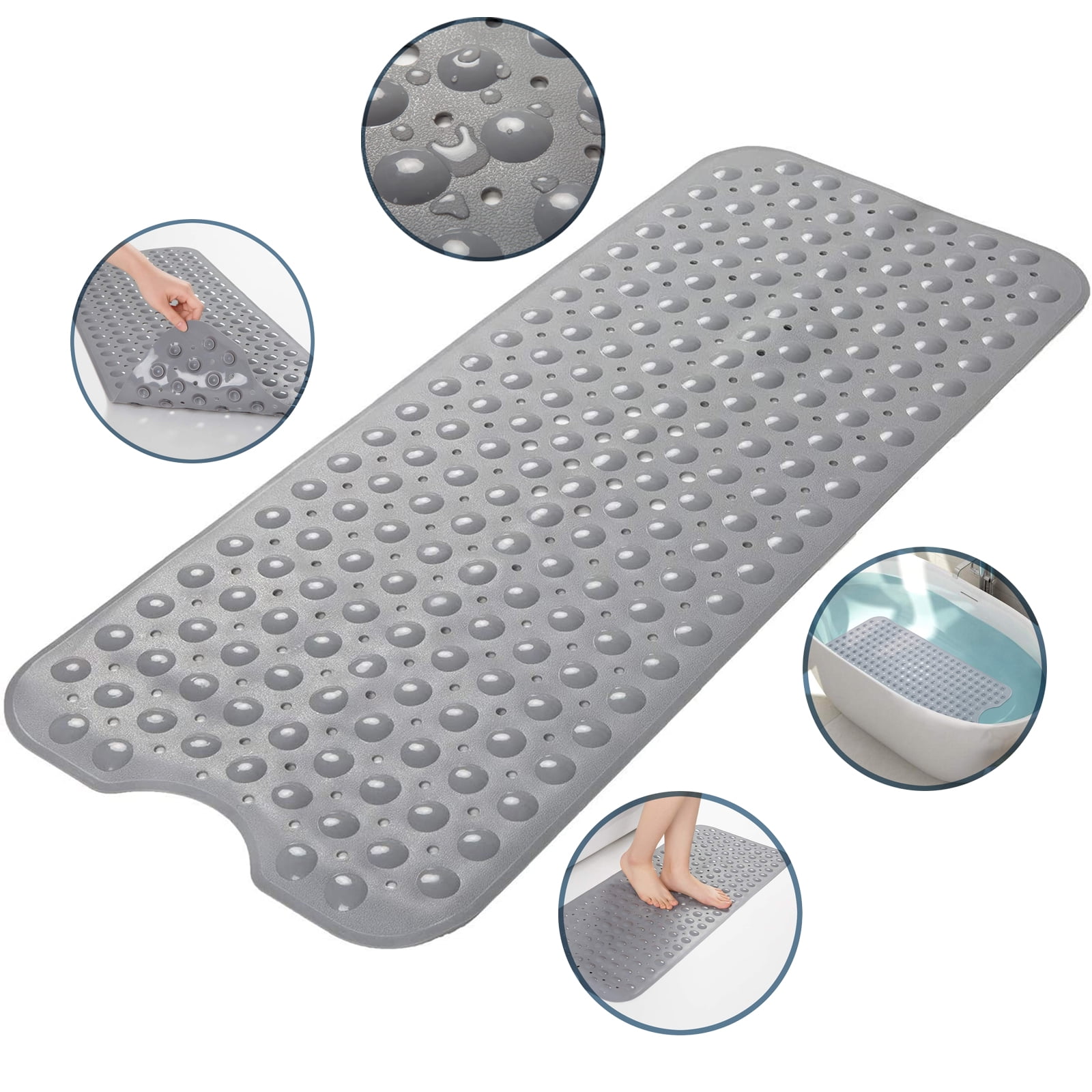 Bath Mat for Tub Anti Skid Non Slip Bathtub Safety Shower Protection Long  16x36 for sale online
