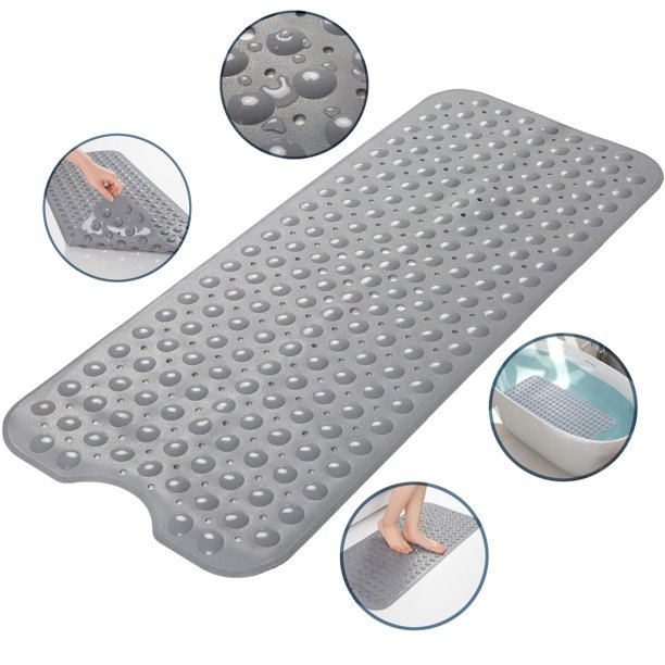 Semfri Bath Tub Shower Mat 40 x 16 inch Non Slip Bath Tub Mats Shower