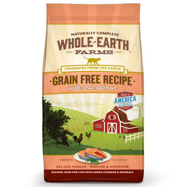 Whole Earth Farms GrainFree Salmon Dry Cat Food, 5 lb