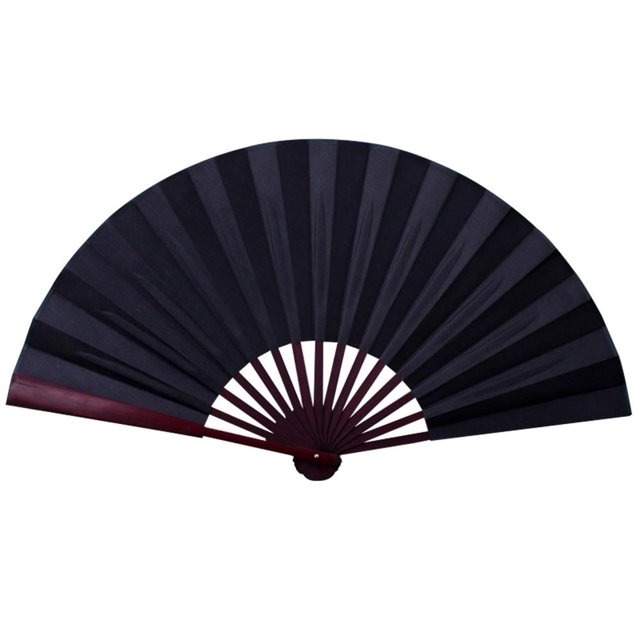 Abanico plegable de 10/13 pulgadas, tela de seda de mano, abanico plegable chino DIY, abanico plegable de madera de bambú antiguo, pintura de caligrafía DIY Tan Jianjun unisex