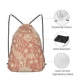 thumbnail image 5 of XMXT Unisex Drawstring Backpack for Women Men, Elegant Orange Floral Waterproof Gym Bag String Bags for Shopping Sport Travel, m, 5 of 8