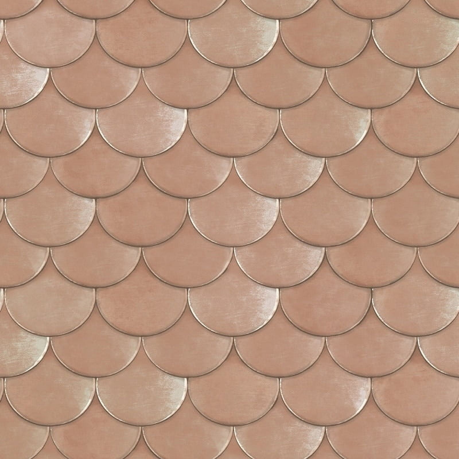 Tempaper x Genevieve Gorder Brass Belly Metallic Copper Peel and Stick Wallpaper, 20.5" x 16.5'