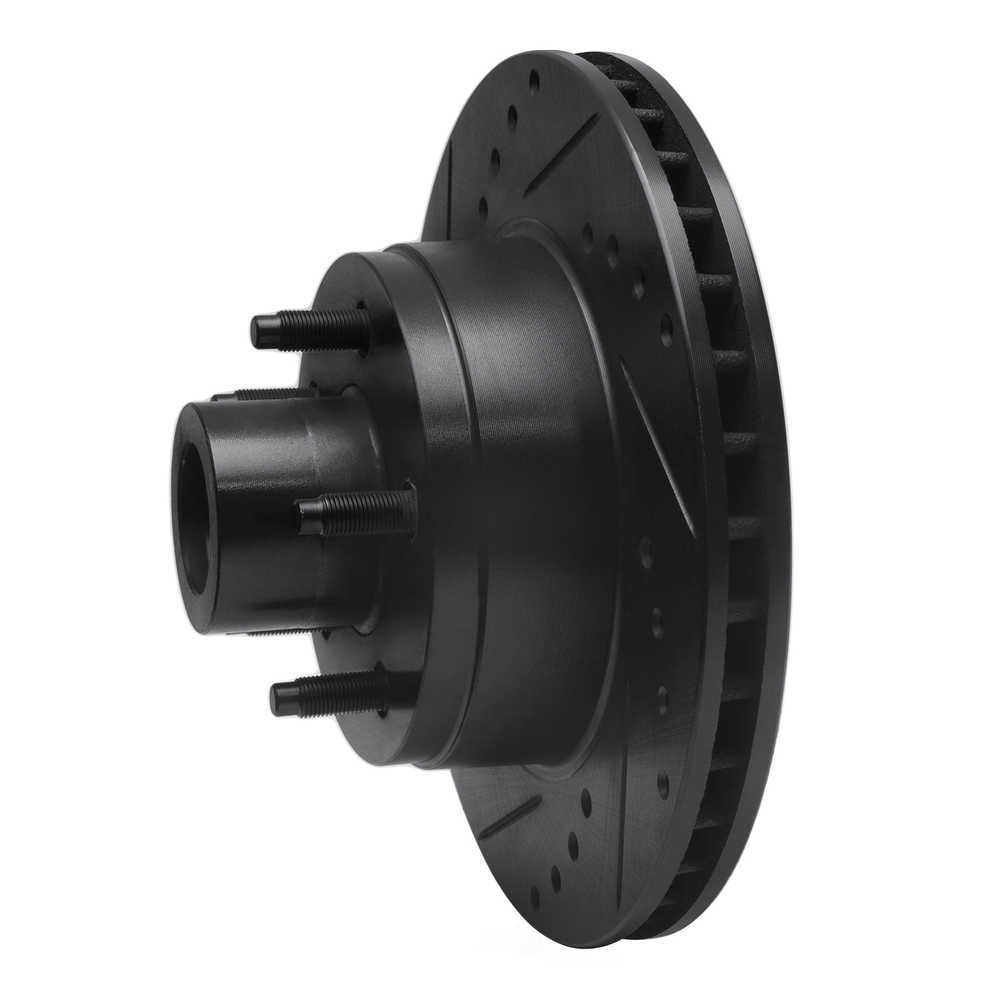 Dynamic Friction Company 633-56008L DFC Brake Rotor - Drilled And Slotted - Black