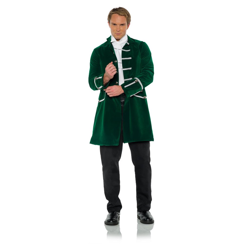 Green Mens Adult Victorian Fantasy Steampunk Halloween Costume Frock