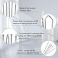 thumbnail image 4 of Stainless Steel Drapery Hook And Pin For Pleated Drapes 4 Prongs Pinch Pleat Clips Traverse Pleater 4 End Curtain Hangers For Window Door Bathroom Curtain - 100pcs, 4 of 5