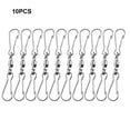 thumbnail image 4 of Wosthever 10 unids/set tamaño compacto campanillas de viento Clips de gancho resistente y duradero amplia aplicación de acero inoxidable Jardín y Patio, 4 of 6