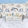 thumbnail image 5 of Coastal Throw Pillows,Coastal Pillow Covers,Nautical Beach Decorative Throw Pillow Cover,Nautical Pillows,Nautical Beach House Bed Room Decor Reversible Pillowcase (18x18 in, White), 5 of 5