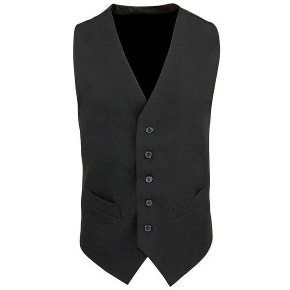 Premier Mens Lined Polyester Waistcoat / Catering / Bar Wear