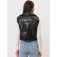 thumbnail image 4 of Chaqueta sin Mangas Acolchada Chaqueta Recortada Ligera con Cremallera para Mujer Negro M, 4 of 5