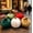 Pink, variant on 23.62in Large Velvet Christmas Ornament Balls, Inflatable Pvc Xmas Decor Ball, 5 Colors, Floor Standing Ornament for Storefront Window & Outdoor Holiday Decor