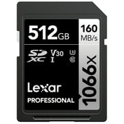 Lexar LSD1066512G-BNNNU Professional Silver Series 1066x SDXC UHS-I Card (512 GB)