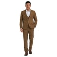thumbnail image 3 of Tazzio Skinny Fit Peak Lapel 3 Piece Textured Suit Set with Double Breasted Vest, 3 of 4