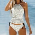 thumbnail image 1 of Traje de Baño Mujer Traje de Baño Tankini Sexy Sin Espalda Para Mujer, Conjunto de 2 Piezas, Con Tirantes Ajustables, Estampado, Ropa de Playa, Cómodo y Elegante, 1649, 1 of 3