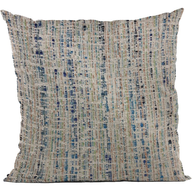 Double Sided 22 x 22 Plutus Brands Blue Plutus Needle Stripe Luxury Throw Pillow 22 in x 22in