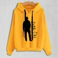 thumbnail image 2 of IROINNID Women's Long Sleeve Sweatshirt Round Neck Mid-Length Print Casual Funny Text Letter Pullover Pocket Tops, Yellow, 2 of 6