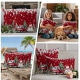 thumbnail image 5 of Red Christmas Outdoor Waterproof Pillow Covers, Xmas Snowman Truck Tree Balls Decorative Square Throw Pillowcase Sofa Cushion Sham for Patio/Couch/Chair, 26"x26" 2 Pack, 5 of 8