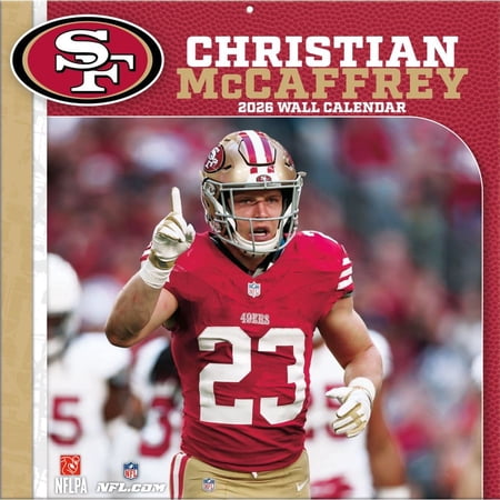 Turner Licensing NFL San Francisco 49ers Christian McCaffrey 2026 Wall Calendar
