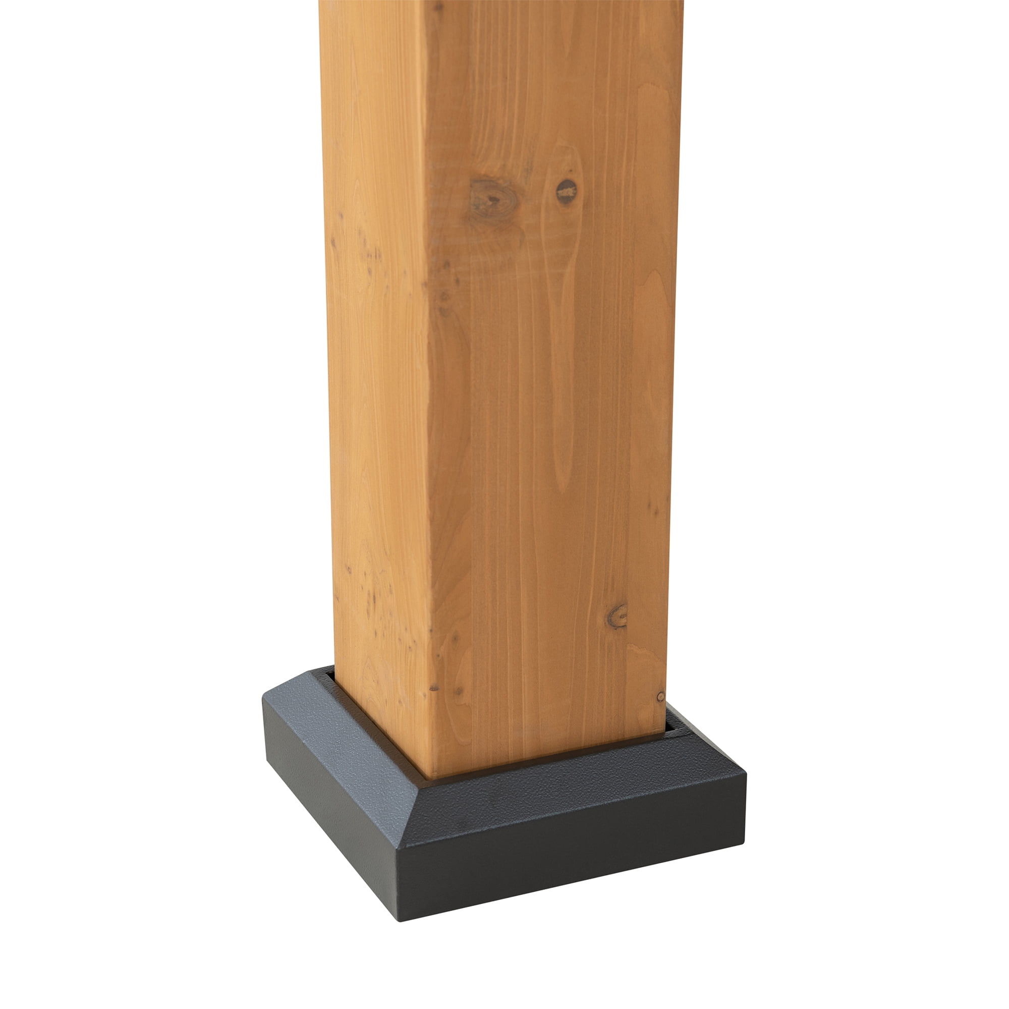 HOMETRENDS 11' x 11' Hardtop Cedar Square Gazebo, Black